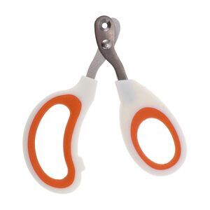 Durable Single Hole Pet Nail Clippers for Dog for Cat White Orange